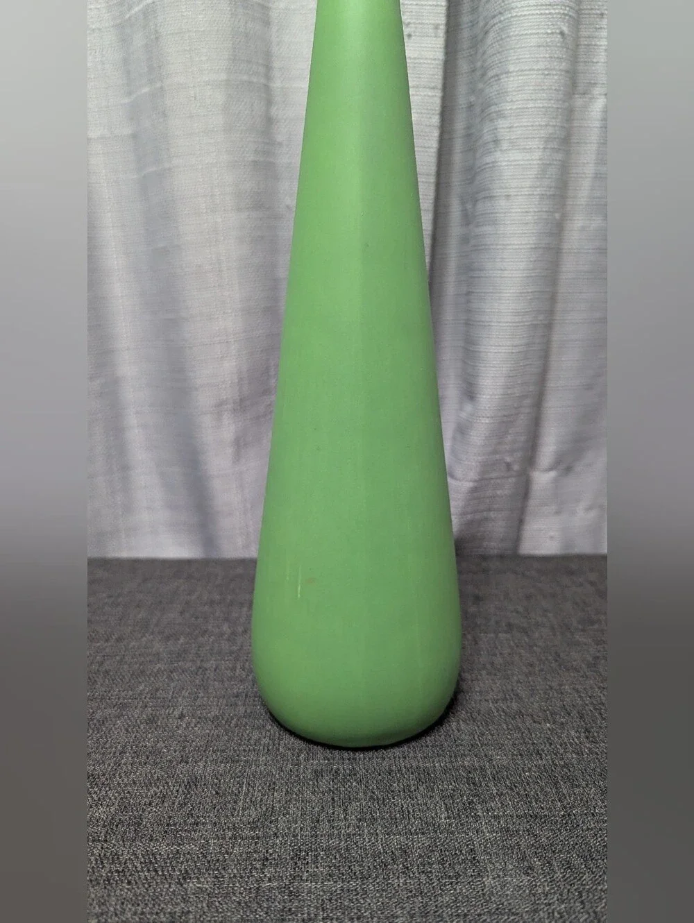 Sleek Matte Green Tapered Vase - Home Accents